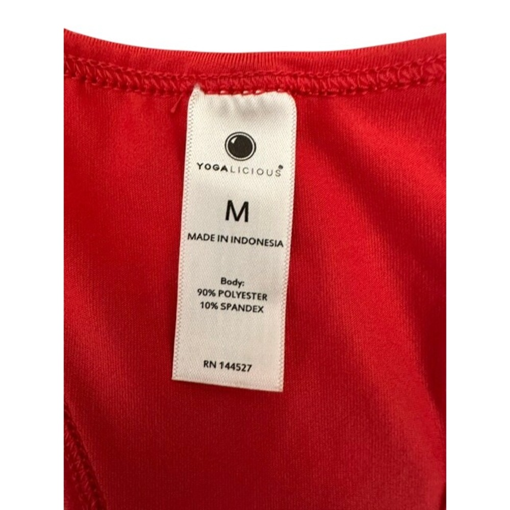 Yogalicious Womens Racerback Tank Top Watermelon Red Activewear Size M - Picture 6 of 7